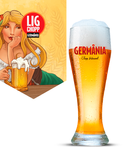 Copo de chopp Pilsen de cor clara